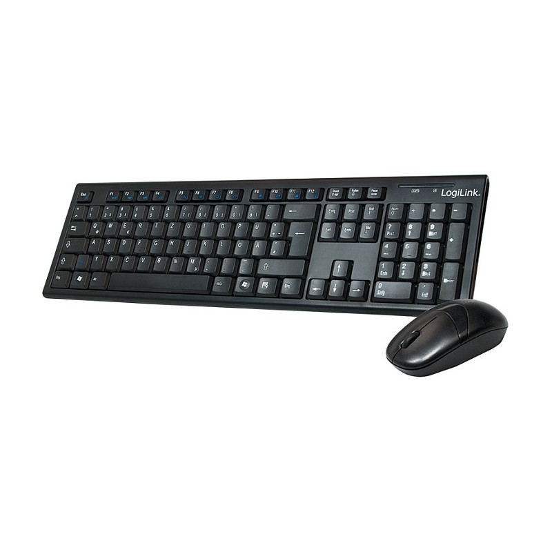 LogiLink ID0104 Wireless Keyboard Mouse Combo QWERTZ Black (Boxed) — Buy in Cyprus with Fast Delivery