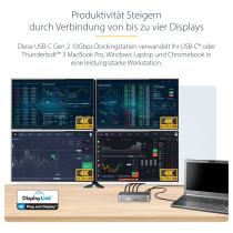 D StarTech QUAD MONITOR USB-C DOCK 4K60 — Buy in Cyprus with Fast Delivery