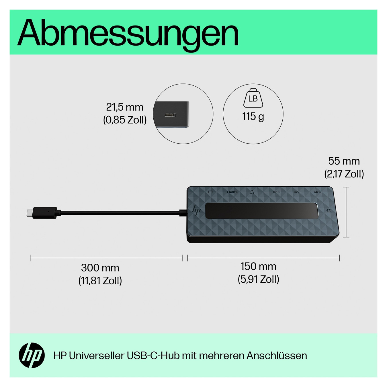 D HP universal USB-C multiport HUB — Buy in Cyprus with Fast Delivery