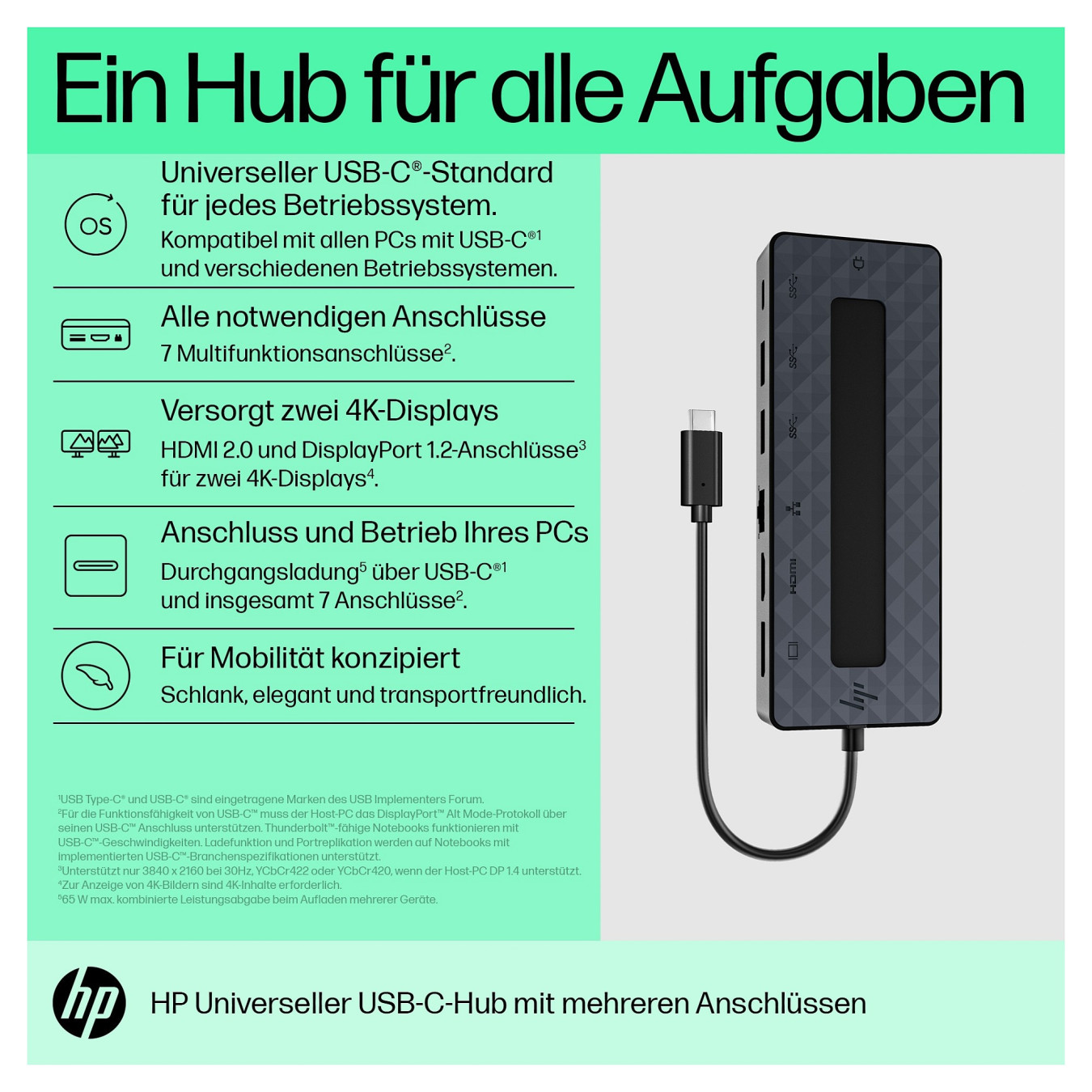 D HP universal USB-C multiport HUB — Buy in Cyprus with Fast Delivery