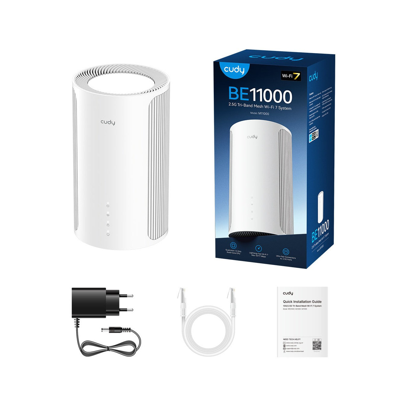 Cudy BE11000 Tri-Band Wi-Fi 7 Mesh 2.5G Solution — Buy in Cyprus with Fast Delivery