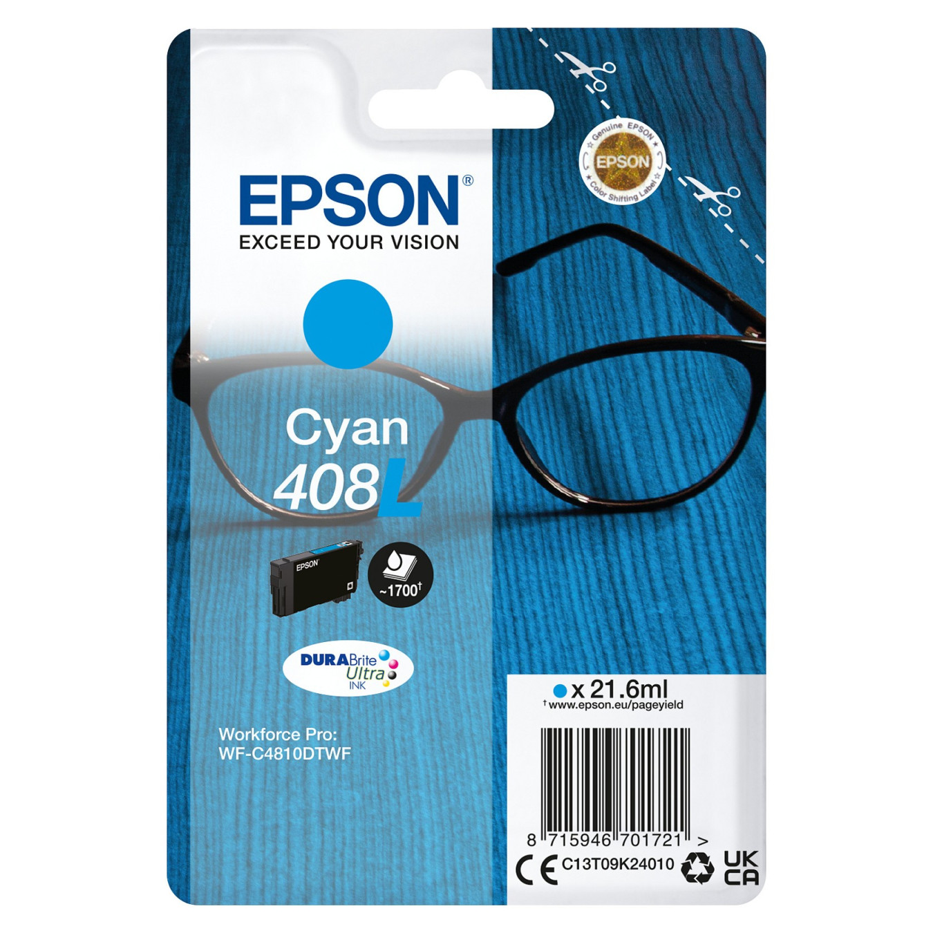 Epson Tinte 408L C13T09K24010 Cyan — Buy in Cyprus with Fast Delivery