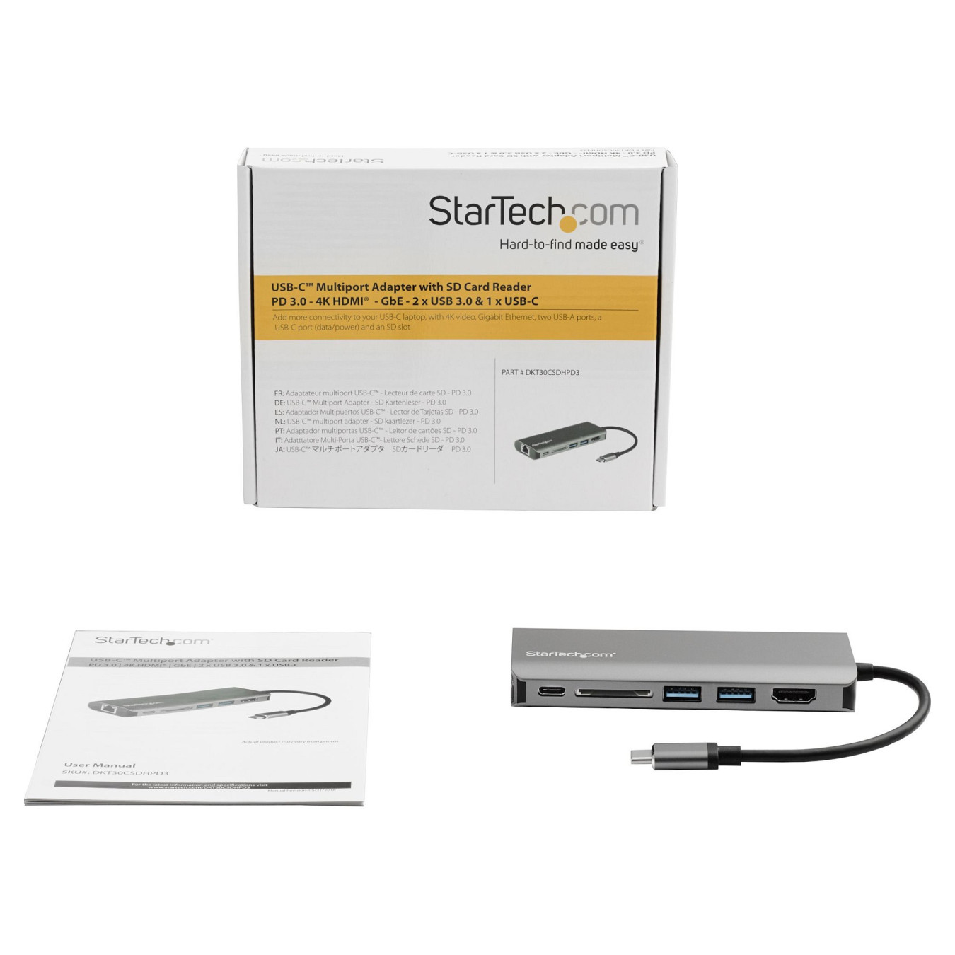 D StarTech USB C ADAPTER - HDMI - SD - PD — Buy in Cyprus with Fast Delivery