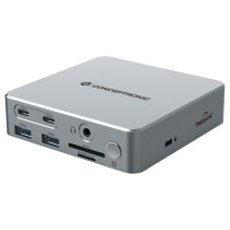 CONCEPTRONIC 15-1 Dock USB-C- to 2xHDMI 2xUSB-C 4xUSB-A +80W si — Buy in Cyprus with Fast Delivery