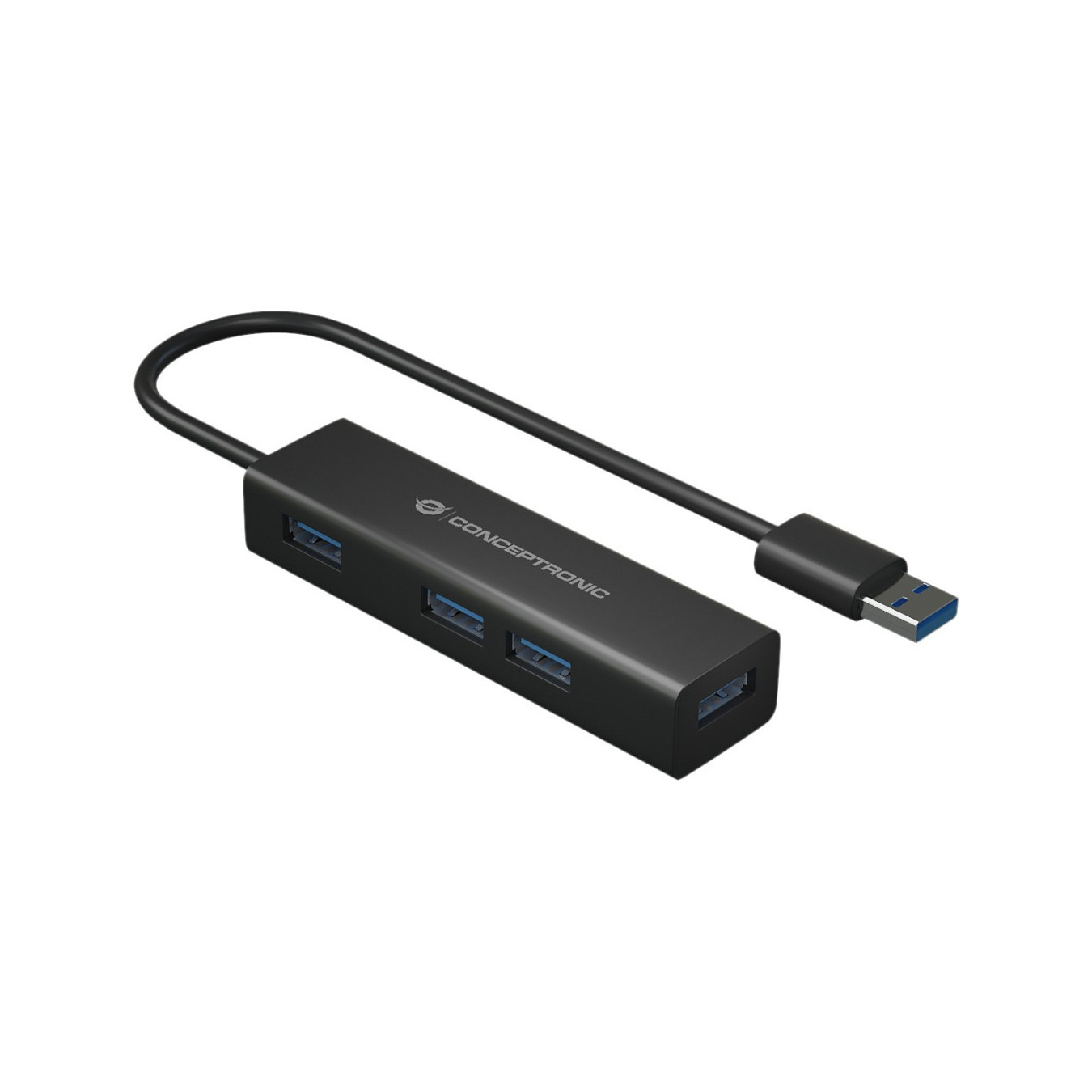 CONCEPTRONIC 4-Port Hub USB-A3.0 -C Adap.- to 4xA3.0 o.Netz. sw — Buy in Cyprus with Fast Delivery