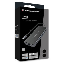 CONCEPTRONIC 12-1 Dock USB-C- to 2xHDMI 3xUSB-A AUX + 25cm gr — Buy in Cyprus with Fast Delivery