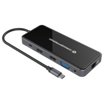 CONCEPTRONIC 12-1 Dock USB-C- to 2xHDMI 3xUSB-A AUX + 25cm gr — Buy in Cyprus with Fast Delivery