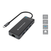 CONCEPTRONIC 7-1 Dock USB-C- to 2xHDMI 3xUSB-A GbE + 25cm gr — Buy in Cyprus with Fast Delivery