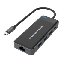 CONCEPTRONIC 7-1 Dock USB-C- to 2xHDMI 3xUSB-A GbE + 25cm gr — Buy in Cyprus with Fast Delivery