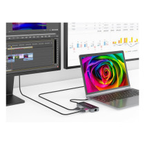 CONCEPTRONIC 7-1 Dock USB-C- to 2xHDMI 3xUSB-A GbE + 25cm gr — Buy in Cyprus with Fast Delivery