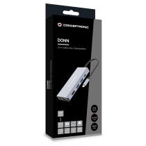 CONCEPTRONIC 10-1 Dock USB-C- to HDMI USB-A VGA AUX + 25cm gr — Buy in Cyprus with Fast Delivery