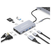 CONCEPTRONIC 10-1 Dock USB-C- to HDMI USB-A VGA AUX + 25cm gr — Buy in Cyprus with Fast Delivery