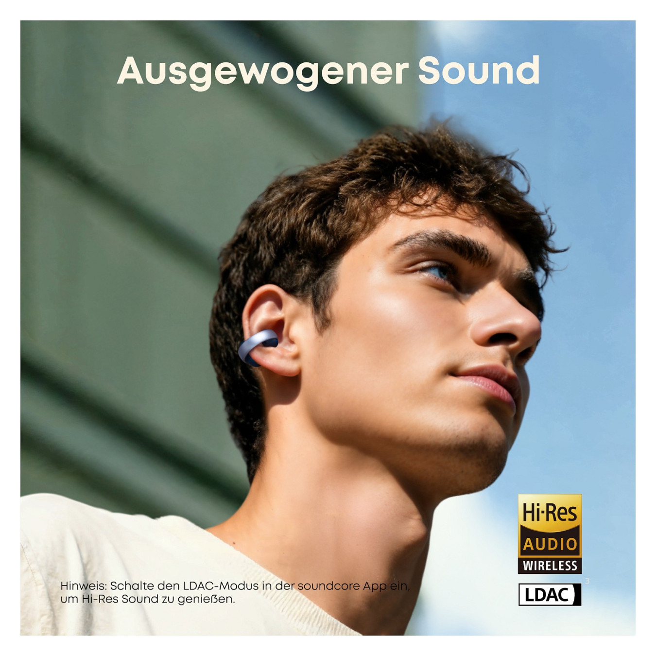 ANKER Soundcore AeroClip blue Open-Ear Clip-Earbuds Hi-Res Sound LDAC NC IP55 KI-gesttzte Telefonate