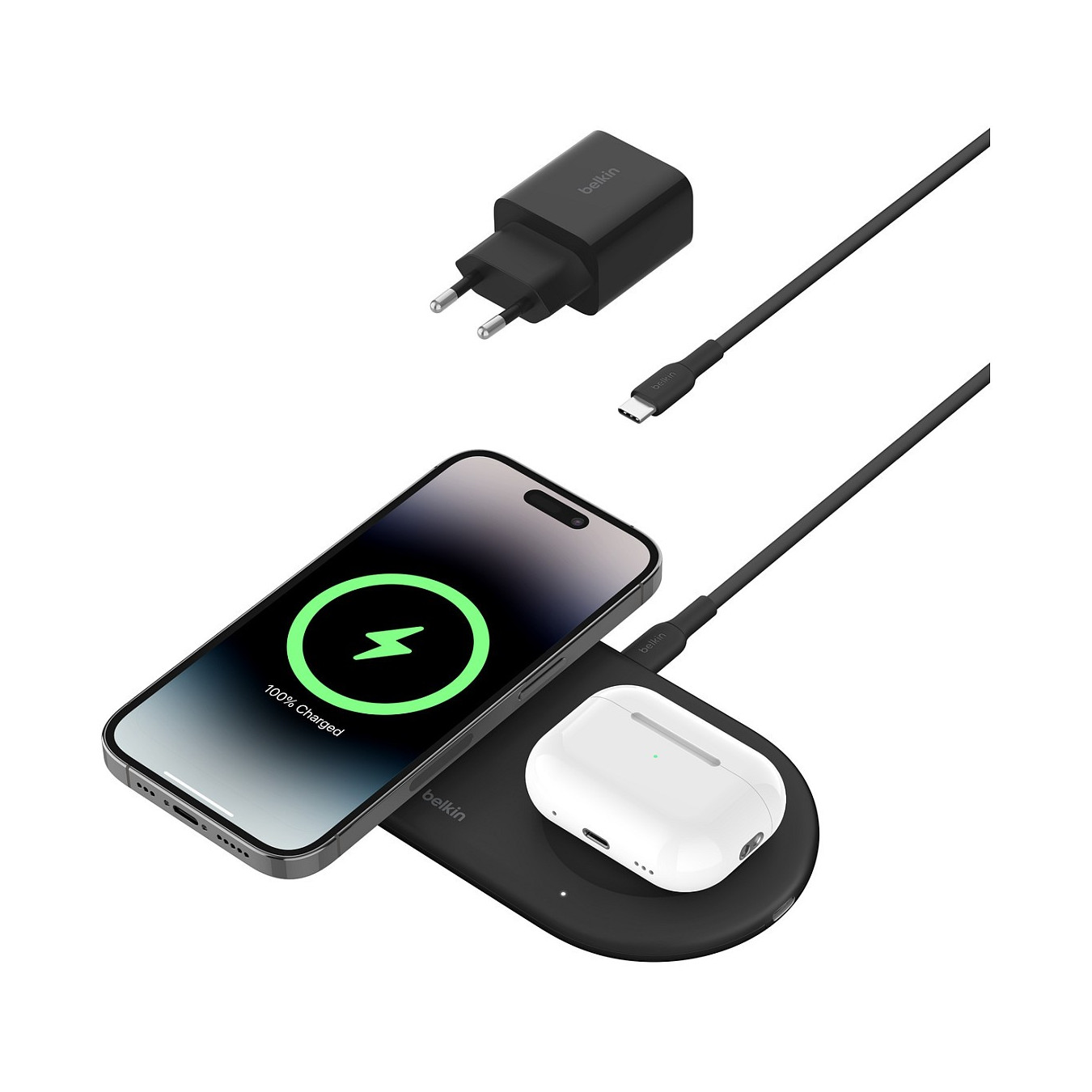Belkin BOOST CHARGE PRO 2in1 Ladepad Qi2 15 Watt. schwarz — Buy in Cyprus with Fast Delivery