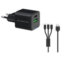 CONCEPTRONIC Ladegerät 2Port GaN 3-in-1 33WPD3.0 PPS sw — Buy in Cyprus with Fast Delivery