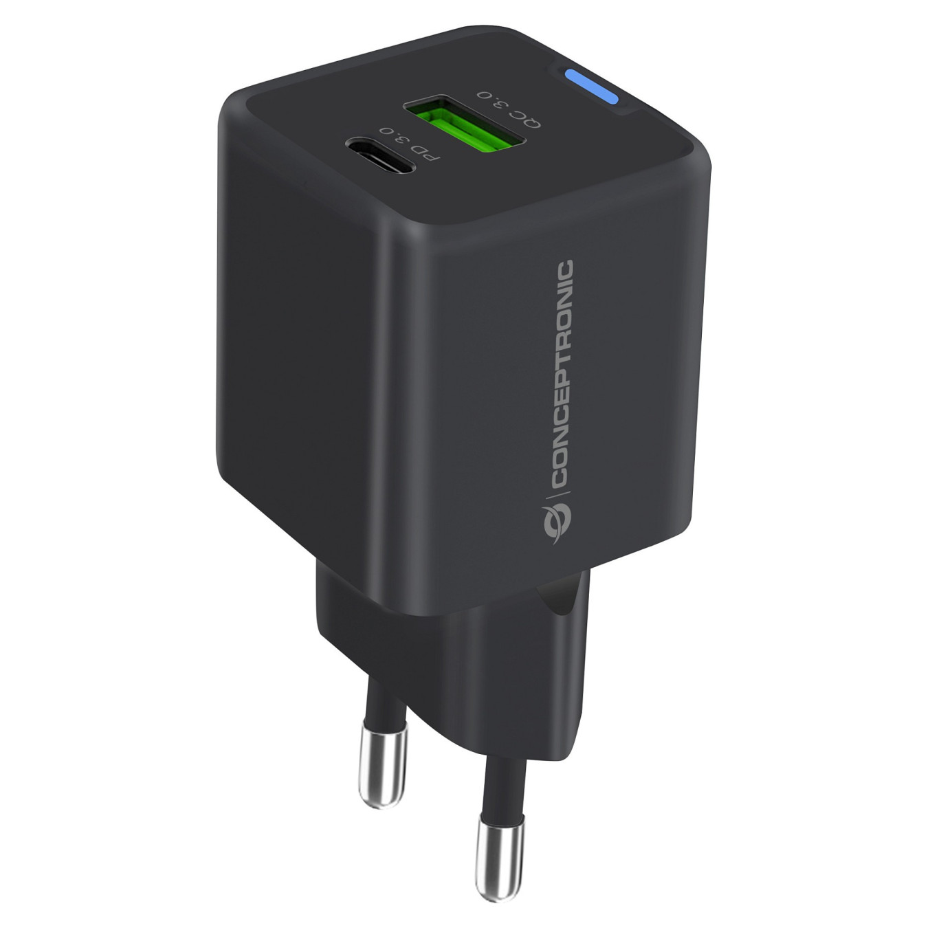 CONCEPTRONIC Ladegerät 2Port GaN 3-in-1 33WPD3.0 PPS sw — Buy in Cyprus with Fast Delivery