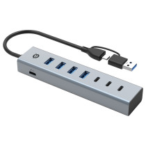 CONCEPTRONIC 7-Port Hub USB-A3.0 -C Adap.- to 4xA3.0+m.Netz. gr — Buy in Cyprus with Fast Delivery