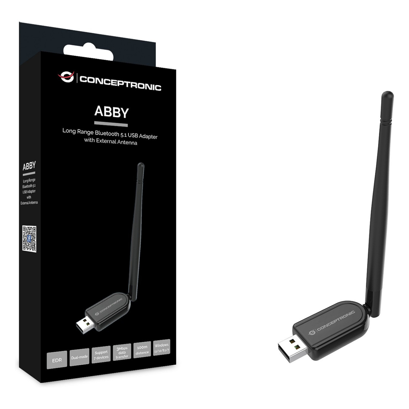 CONCEPTRONIC Bluetooth5.1 Adapter NanoUSB 100m schwarz — Buy in Cyprus with Fast Delivery