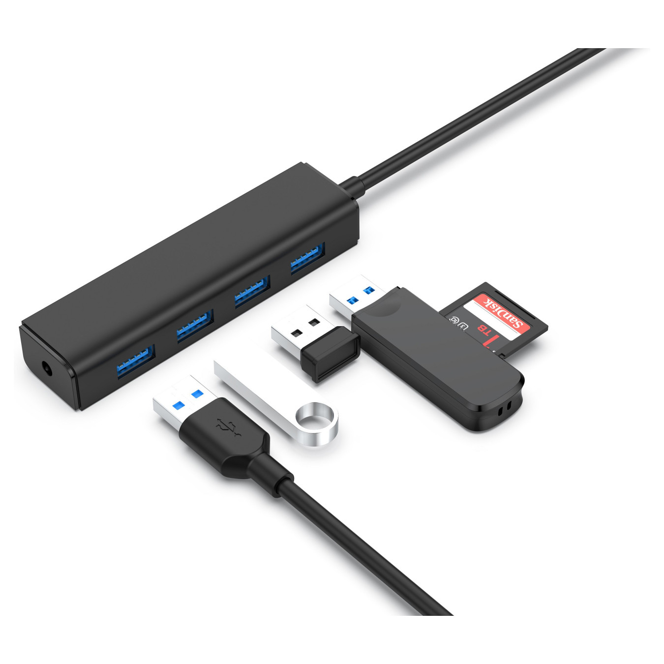 CONCEPTRONIC 4-Port Hub USB-A3.0- to 4xA3.0 o.Netz. sw — Buy in Cyprus with Fast Delivery