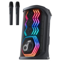 ANKER Soundcore Rave 3S Bluetooth 200W Partybox AI Karaoke IPX4 Beat-synced Lichtshow Auracast inkl. 2 kabellose Mikr...