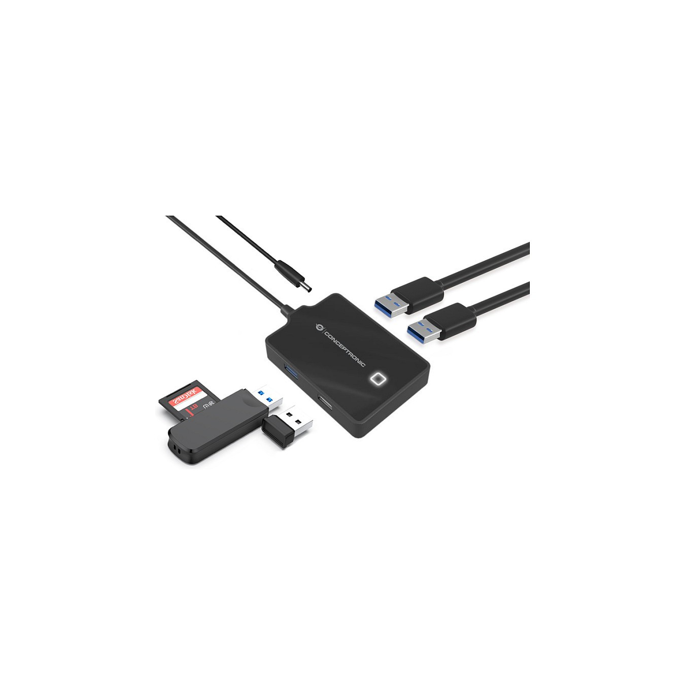 CONCEPTRONIC 4-Port Hub USB-A3.0- to 3xA2.0 A3.0 DC o.Netz. sw — Buy in Cyprus with Fast Delivery