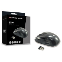 CONCEPTRONIC Optical Wireless 6-Tasten Travel USB Maus sw — Buy in Cyprus with Fast Delivery