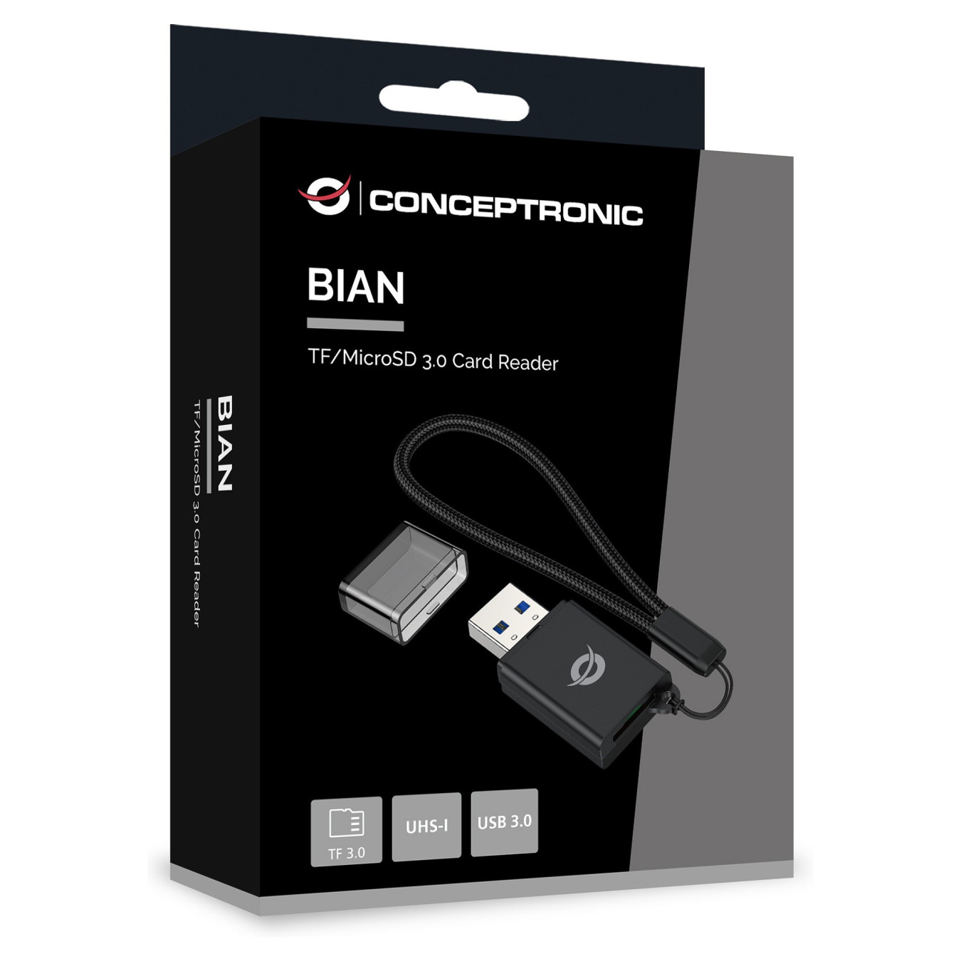 CONCEPTRONIC Kartenleser USB-A3.0- to TF Micro-SD3.0 schwarz — Buy in Cyprus with Fast Delivery