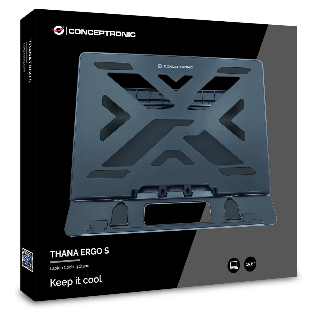 CONCEPTRONIC Laptop-Kühlpad 50Kg ERGO 15.6' sw — Buy in Cyprus with Fast Delivery