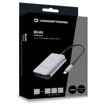 CONCEPTRONIC Kartenleser USB-C3.2- to SD TF4.0 CFast2.0 schwarz — Buy in Cyprus with Fast Delivery