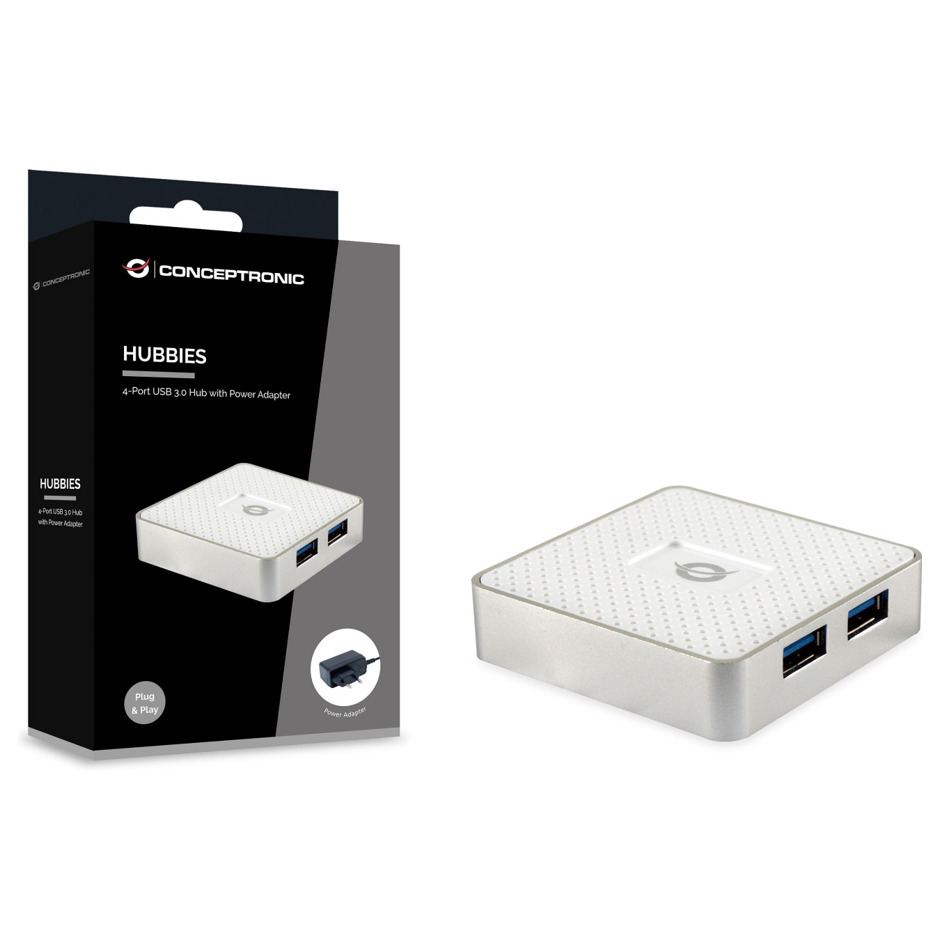CONCEPTRONIC 4-Port Hub USB Micro-B- to 4xA3.0 m.Netz. ws — Buy in Cyprus with Fast Delivery