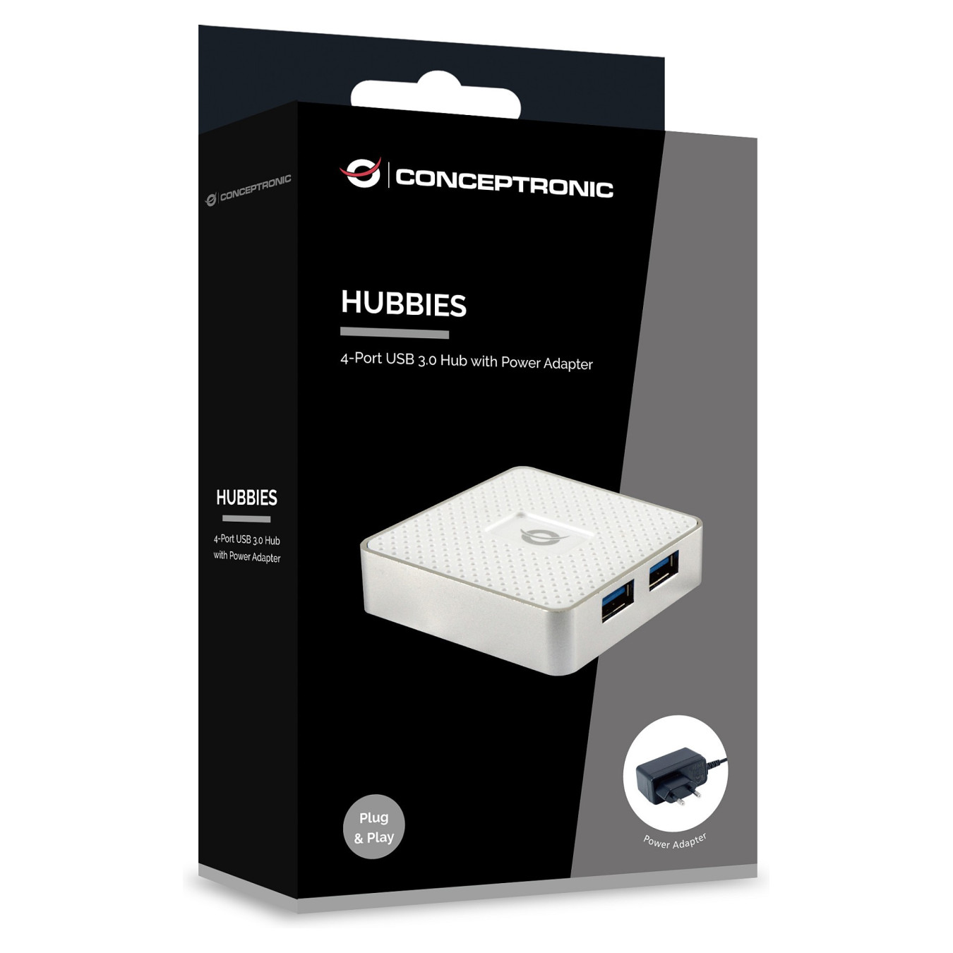 CONCEPTRONIC 4-Port Hub USB Micro-B- to 4xA3.0 m.Netz. ws — Buy in Cyprus with Fast Delivery