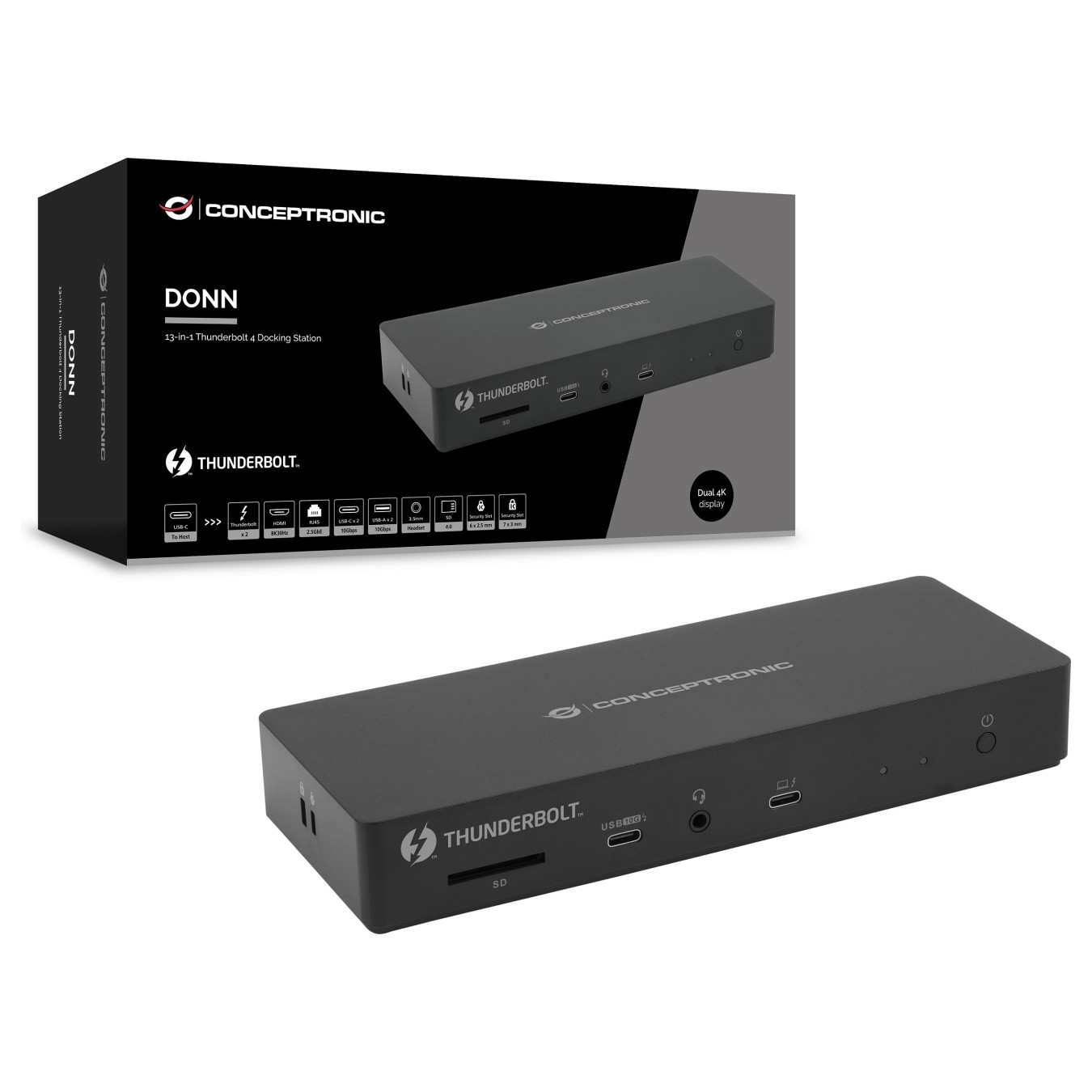 CONCEPTRONIC 13-1 Dock USB-C- to HDMI 2xUSB-A 2xUSB-C + 96W sw — Buy in Cyprus with Fast Delivery