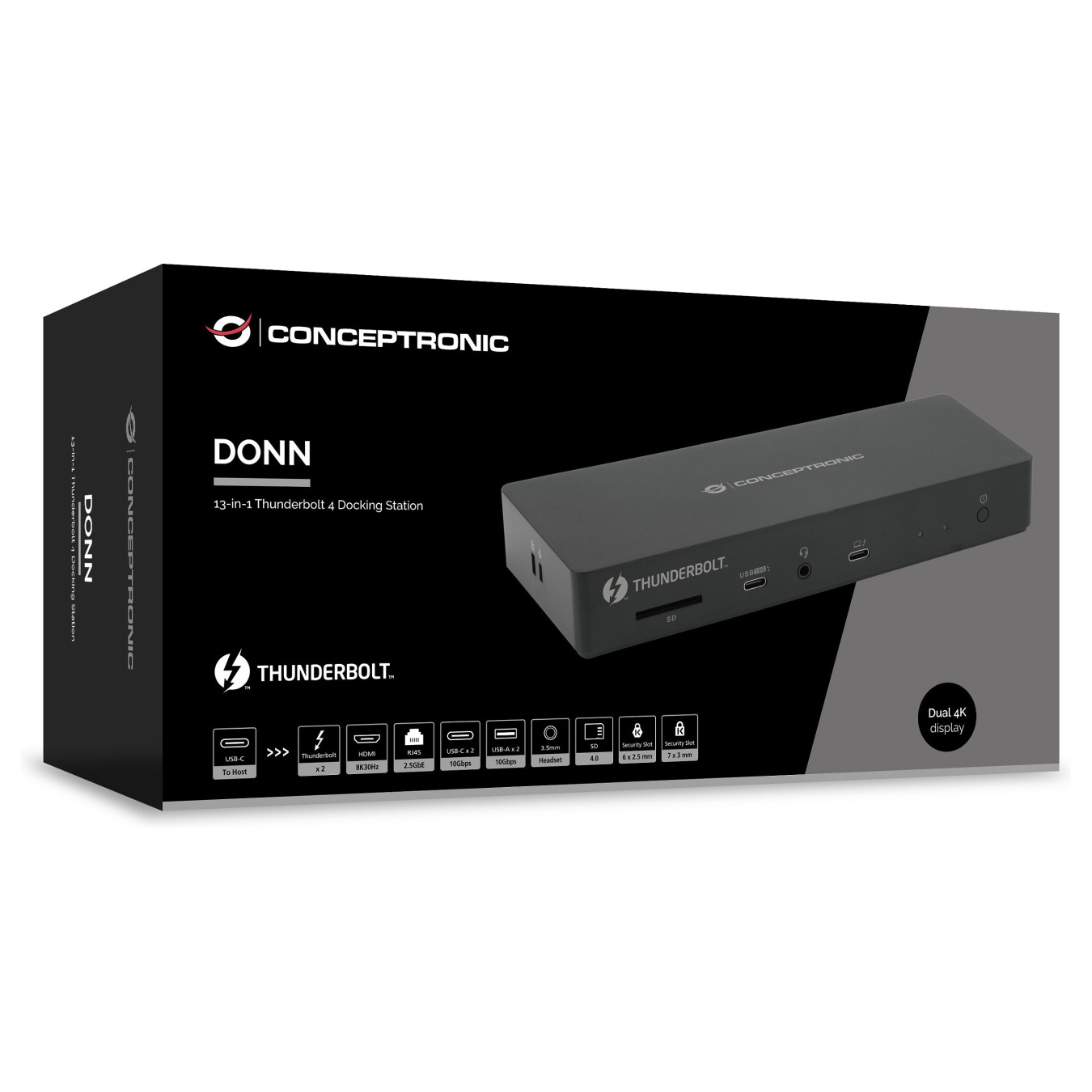 CONCEPTRONIC 13-1 Dock USB-C- to HDMI 2xUSB-A 2xUSB-C + 96W sw — Buy in Cyprus with Fast Delivery