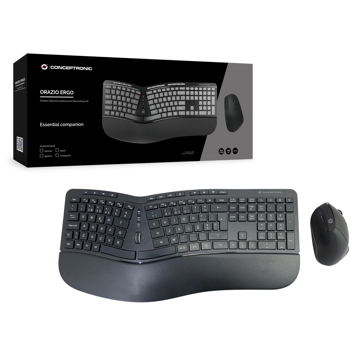 CONCEPTRONIC Wireless Keyboard+Mouse.ergo.Layout portugie.sw — Buy in Cyprus with Fast Delivery