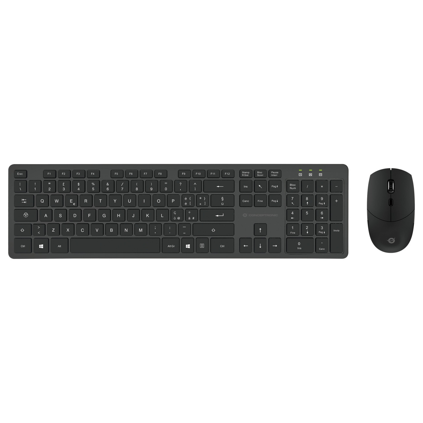 CONCEPTRONIC Wireless Keyboard+Mouse.Layout italienisch sw — Buy in Cyprus with Fast Delivery