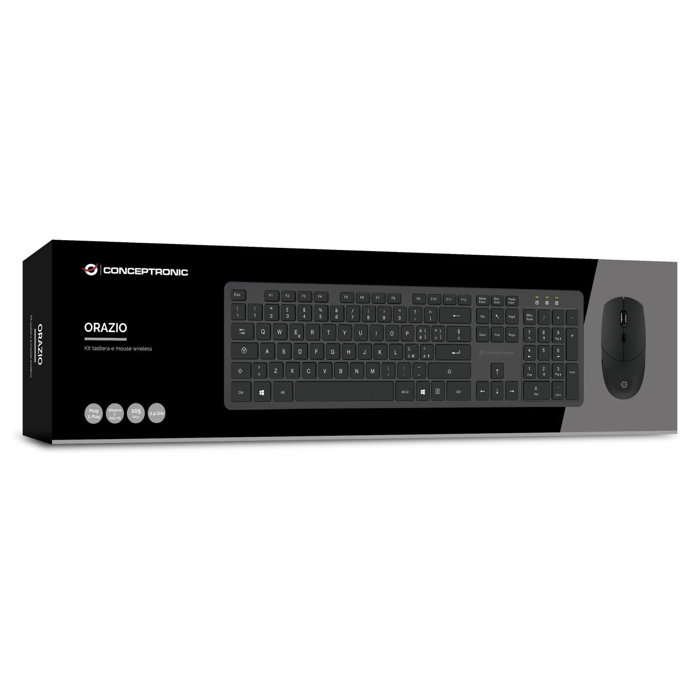 CONCEPTRONIC Wireless Keyboard+Mouse.Layout italienisch sw — Buy in Cyprus with Fast Delivery