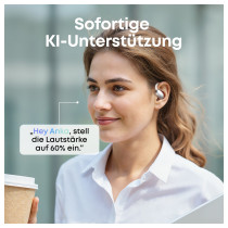 ANKER Soundcore AeroFit 2 AI white Open-Ear-Kopfhrer 35 Stunden Wiedergabezeit IP55 inkl. KI Assisent und bersetzung