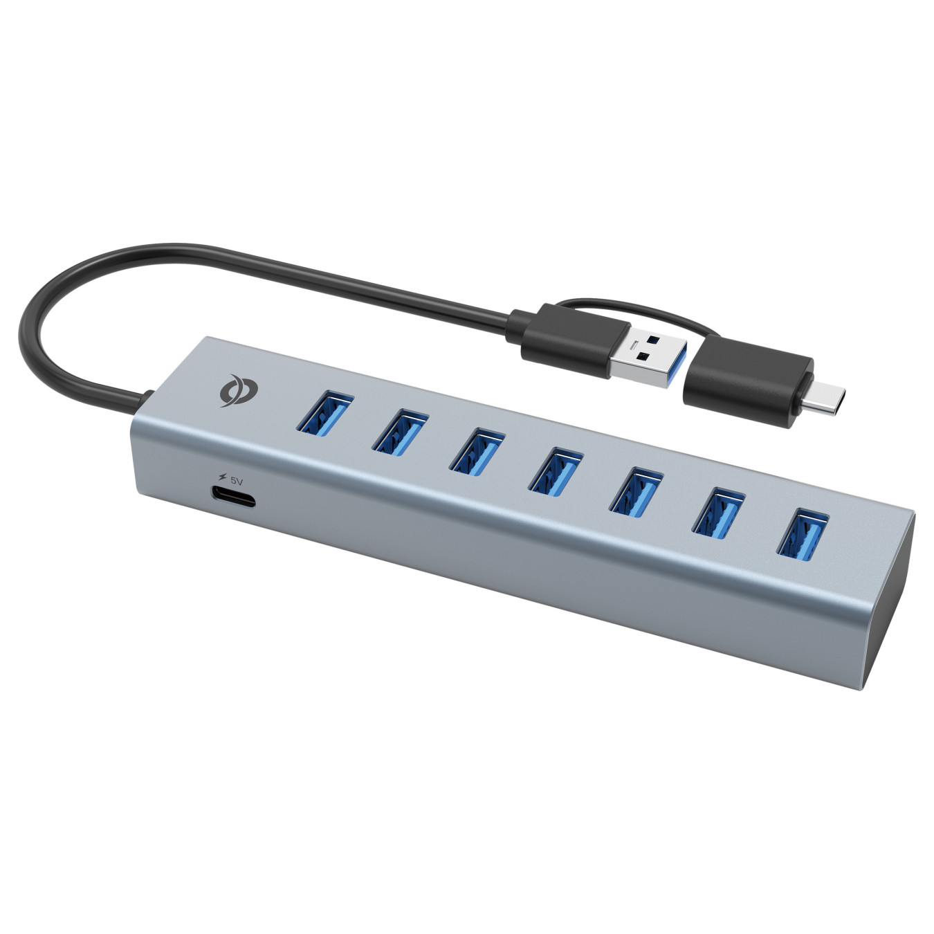 CONCEPTRONIC 7-Port Hub USB-A3.0 -C Adap.- to 7xA3.0 m.Netz. gr — Buy in Cyprus with Fast Delivery