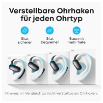 ANKER Soundcore AeroFit 2 AI black Open-Ear-Kopfhrer 35 Stunden Wiedergabezeit IP55 inkl. KI Assisent und bersetzung