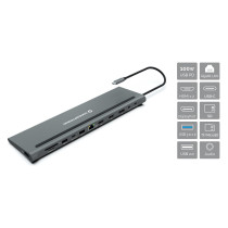 CONCEPTRONIC 12-1 Dock USB-C- to 2xHDMI 3xUSB-A DP + 18cm gr — Buy in Cyprus with Fast Delivery