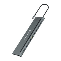CONCEPTRONIC 12-1 Dock USB-C- to 2xHDMI 3xUSB-A DP + 18cm gr — Buy in Cyprus with Fast Delivery