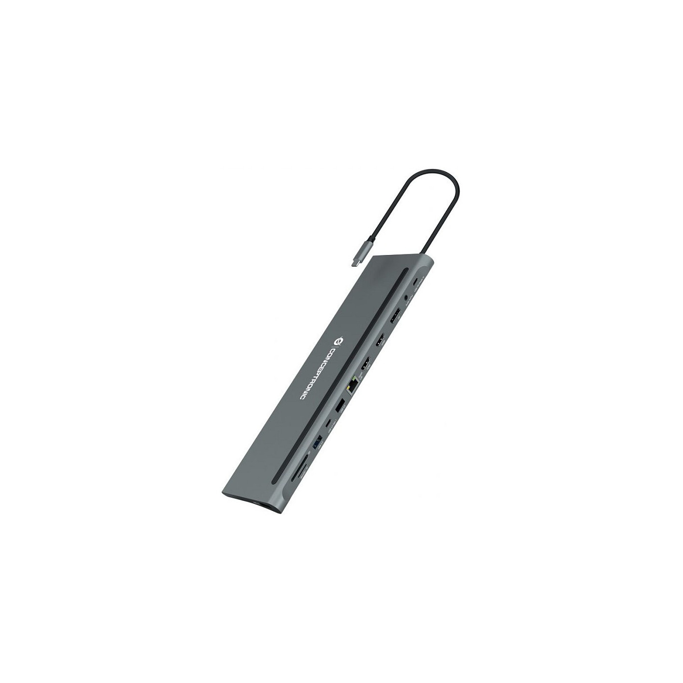 CONCEPTRONIC 12-1 Dock USB-C- to 2xHDMI 3xUSB-A DP + 18cm gr — Buy in Cyprus with Fast Delivery