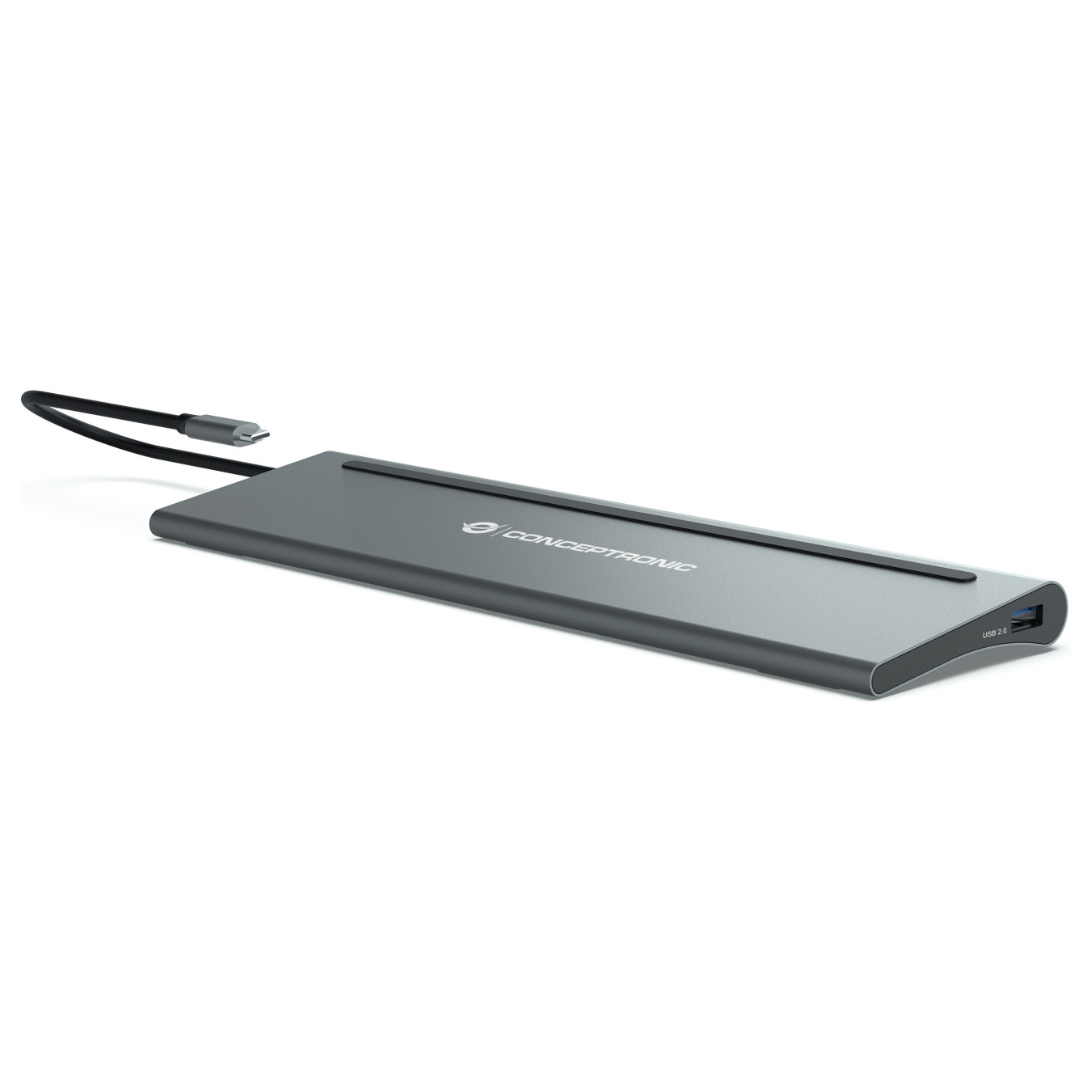 CONCEPTRONIC 12-1 Dock USB-C- to 2xHDMI 3xUSB-A DP + 18cm gr — Buy in Cyprus with Fast Delivery