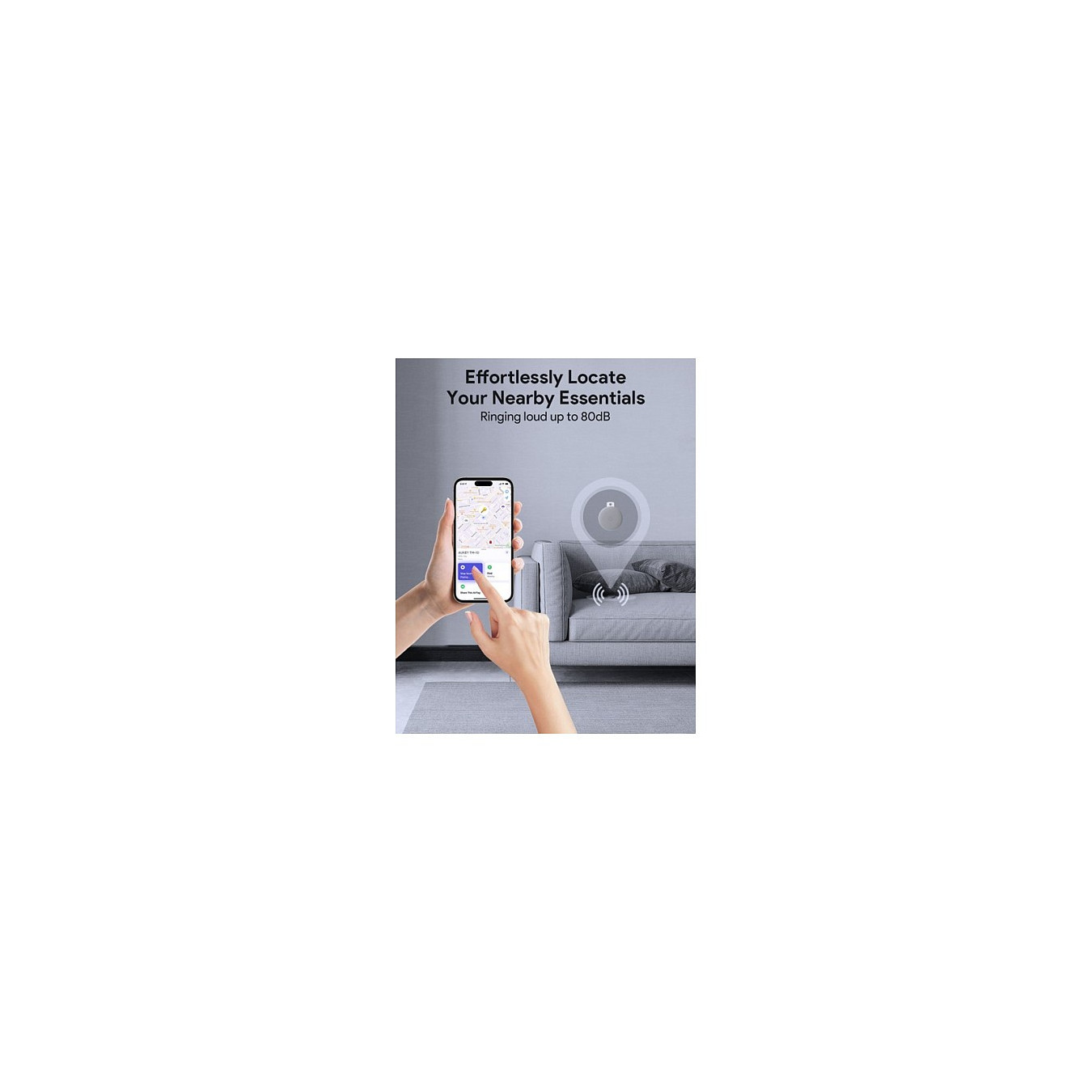 Aukey Track Mate 1 BT Tracker with Find My Dark Gray — Buy in Cyprus with Fast Delivery