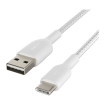 Belkin USB-C USB-A Kabel ummantelt. 2m. weiß — Buy in Cyprus with Fast Delivery