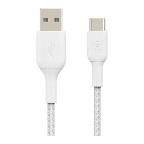 Belkin USB-C USB-A Kabel ummantelt. 2m. weiß — Buy in Cyprus with Fast Delivery