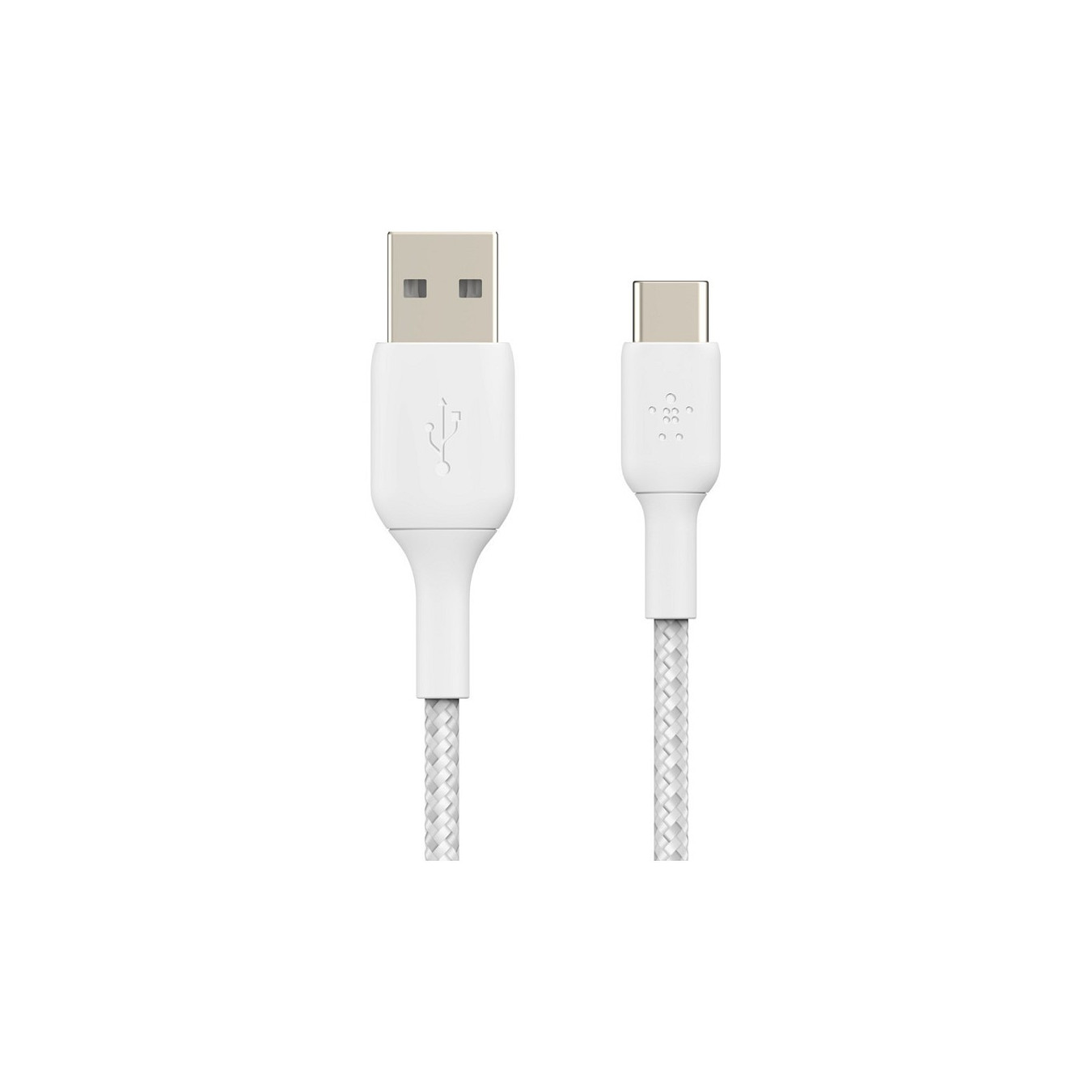 Belkin USB-C USB-A Kabel ummantelt. 2m. weiß — Buy in Cyprus with Fast Delivery