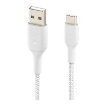 Belkin USB-C USB-A Kabel ummantelt. 2m. weiß — Buy in Cyprus with Fast Delivery