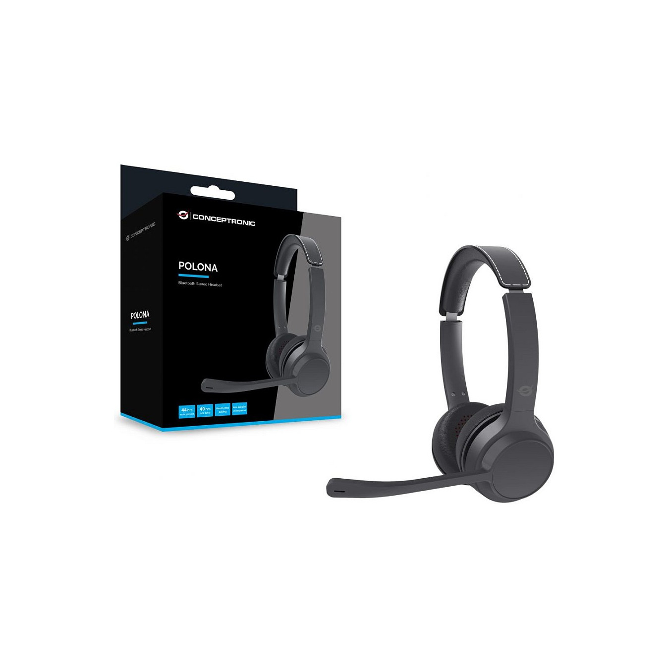 CONCEPTRONIC Headset Wireless BT 5.3 Stereo black — Buy in Cyprus with Fast Delivery
