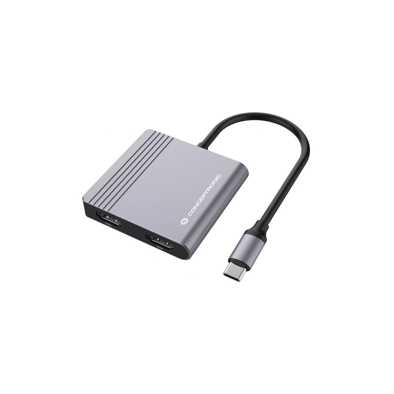CONCEPTRONIC 4-1 Dock USB-C- to 2xHDMI USB-A 100WPD 25cm gr — Buy in Cyprus with Fast Delivery